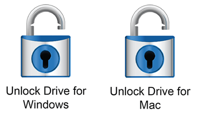 Виберіть «Unlock Drive для Windows» або «Unlock Drive для Mac»